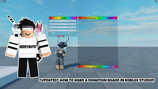 NEW VERSION How To Make a Donation Board in Roblox Studio [upl. by Wieren589]