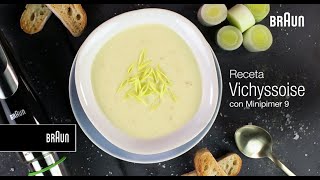 Receta Vichyssoise crema de puerros  Minipimer 9 [upl. by Beverlie]