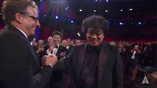 Bong Joon Ho wins Best Director  92nd Oscars 2020 [upl. by Ocirema]