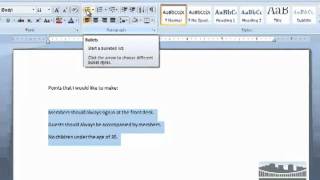 Microsoft Word  How To Make Bullet Points  TechKnowledgeOnDemand [upl. by Oulman]