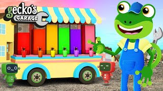 Ice Cream Truck Color Smoothies  Rainbow Fun｜Geckos Garage｜Toddler Fun Learning｜Early Education [upl. by Llenyr]