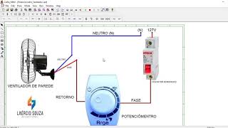 Ventilador de Parede  Dimmer Potenciômetro [upl. by Cudlip80]
