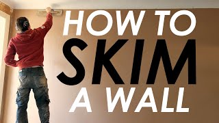 How To Plaster A Wall  Skim Coat Plastering Plastering Tutorial [upl. by Ayifas315]