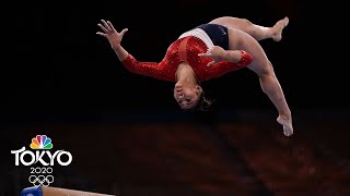 Suni Lee nails uneven bars dazzles during gymnastics team final  Tokyo Olympics  NBC Sports [upl. by Standley]