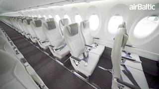 airBaltic Airbus A220300 Updated Cabin Features [upl. by Willock354]