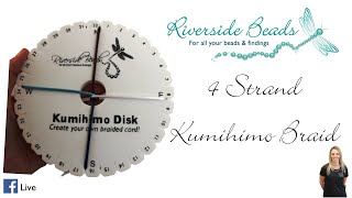 4 Strand Kumihimo Braid Tutorial [upl. by Rist]