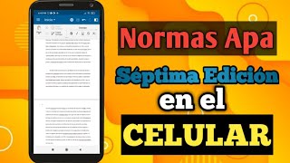 Normas Apa Séptima Edición 7ma en el celular [upl. by Arhez]