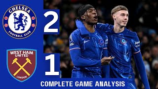 Chelsea 21 West Ham  Game Analysis  Premier league 2425 [upl. by Aemat317]