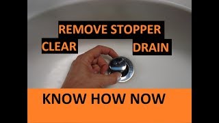 Remove Bathroom Pop Up Stopper Unclog Sink [upl. by Saidel]