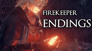 Dark Souls 3 Both Firekeeper Endings The End of Fire 1080p HD PS4 Gameplay [upl. by Eaneg]