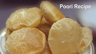 Poori Recipe  How To Make Puri  Soft Puri Recipe [upl. by Rekab]