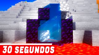 Portal en 30 Segundos con agua  TUTORIAL MINECRAFT [upl. by Ortiz518]