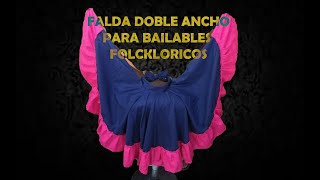 CÓMO HACER UNA FALDA DOBLE ANCHO TIPO FOLKLORICA [upl. by Aeet]