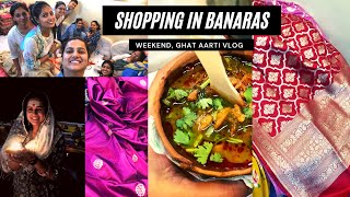 Where To Shop In Banaras For Sarees Dupattas  Varanasi Ghat Aarti  Wedding Shopping In Banaras [upl. by Ginder]