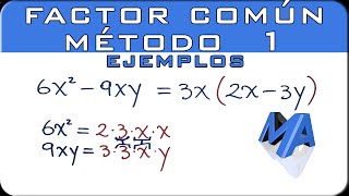 Factor comun metodo 1  Ejemplos [upl. by Malaspina]