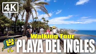 Playa Del Ingles GRAN CANARIA  4K Walking Tour [upl. by Giacobo]