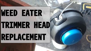 HUSQVARNA WEED EATER TRIMMER HEAD REPLACEMENT [upl. by Munshi]