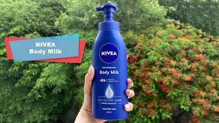 NIVEA Body Lotion Nourishing Body Milk Review [upl. by Barnum319]