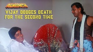 Vijay dodges death for the second time  Agneepath 1990  Amitabh Bachchan Mithun Chakraborty [upl. by Annuahsal951]