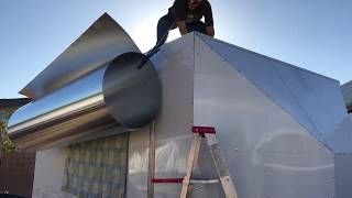 ENCLOSED TRAILER REBUILD NEW SIDING ONE PIECE ROOF INSULATED INTERIOR AND ADDED JACKS AT THE BACK [upl. by Goda]