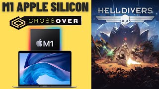 Helldivers  M1 Apple Silicon CrossOverWINE MacBook Air 2020 [upl. by Sparhawk]