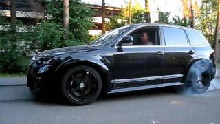 Touareg W12 twin turbo testing RWD mode [upl. by Tare]