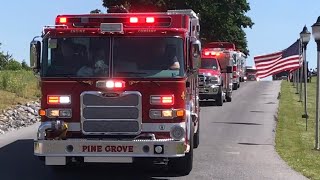 Apparatus Leaving Lebanon County Firefighters Parade 2018 [upl. by Cilo]