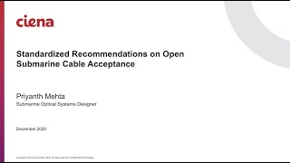 Understanding the New Standardized Recommendations on Open Submarine Cable Acceptance [upl. by Margaretha20]