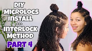 DIY MICROLOCS INSTALL  Interlock Method  Starter Locs  Part 4 [upl. by Reaht]