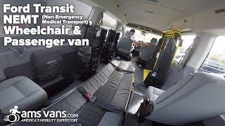 Ford Transit NEMT with Side Wheelchair Lift  AMS Vans [upl. by Erbas]