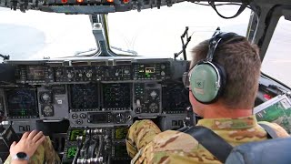 US Air Force C17 Globemaster III Take Off Cockpit View • Joint Base Charleston [upl. by Towland]