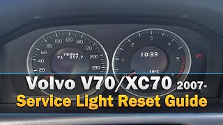 Volvo V70XC70 Service Light Reset 2007 [upl. by Ellen]