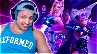 Tyler1 Reacts to KDA  MORE Official Music Video [upl. by Ecienaj726]