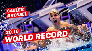 Caeleb Dressel 2016 50m Freestyle World Record  Full Race amp Analysis [upl. by Leahcimluap635]