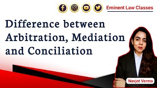 Arbitration  Mediation  Conciliation  Difference between Arbitration Mediation and Conciliation [upl. by Anyela737]