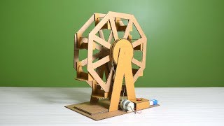 How to make a cardboard Ferris wheel powered by DC battery [upl. by Tat]