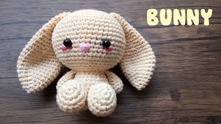 DIY Adorable Amigurumi Bunny with Long Ears Crochet Doll Tutorial [upl. by Hajidak]