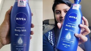 Nivea Nourishing body milk lotion for Very Dry skin with almond oil Review [upl. by Almena]