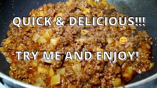 Ground Beef With Potatoes youtube subscribe cooking [upl. by Stilwell]