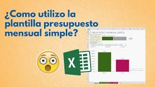 Como UTILIZAR la plantilla presupuesto mensual simple en Excel  ExcelTips  Soporte911 [upl. by Luciana]