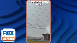 Possible Tornado Spotted In Greeneville Tennessee [upl. by Anaeel]