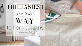 The Easiest No Sew Way to Hem Curtains [upl. by Scrogan]