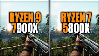 Ryzen 9 7900X vs Ryzen 7 5800X [upl. by Aihpled]