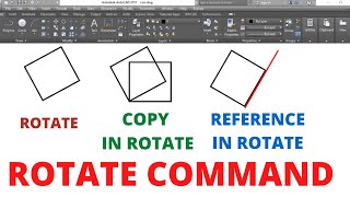 HOW TO USE ROTATE COMMAND IN AUTOCAD [upl. by Scheers119]