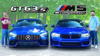 2019 MercedesAMG GT 63 S vs BMW M5 Competition  When Monsters Meet [upl. by Kerwon701]