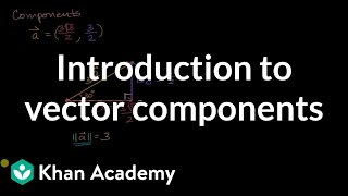 Introduction to vector components  Vectors  Precalculus  Khan Academy [upl. by Ajit]