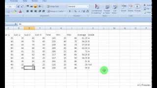 how to create marksheet in ms excel easy way [upl. by Pillihp912]