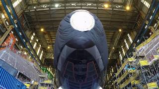 BAE Systems astute class submarine Audacious launch [upl. by Ffoeg]