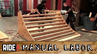 HowTo Build a Skatepark  Quarter Pipe Part 2 Studs and Framing  Manual Labor [upl. by Jeanie592]