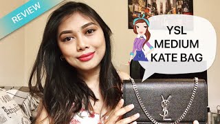 YSL  Saint Laurent Medium Kate Bag Review  Haguia H [upl. by Berthold]